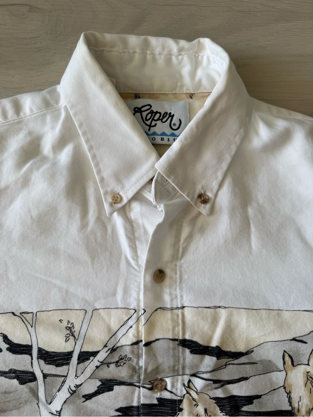 Vintage Roper Rodeo Blue Wolf Shirt - Picture 5 of 9